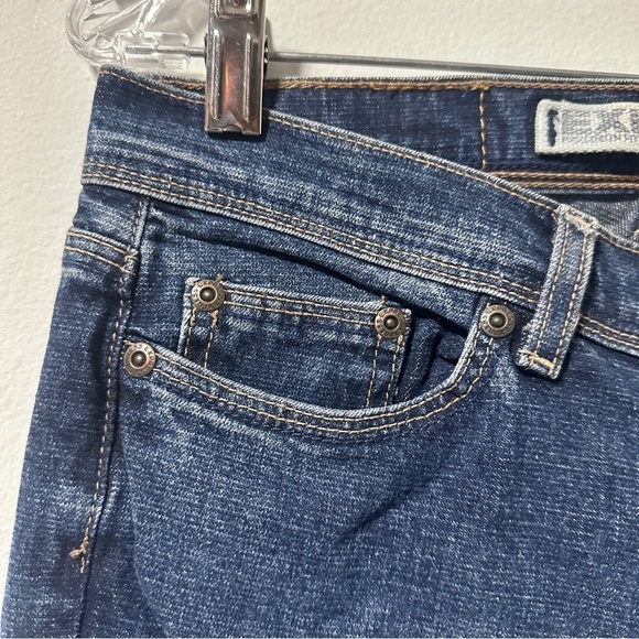 Y2K Express Precision Fit Stretch Low Slung Flare Jeans Medium Wash Size 5/6 S - Picture 4 of 15